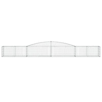 Cesti Gabbioni ad Arco 5 pz 400x50x40/60 cm Ferro Zincato 3146960