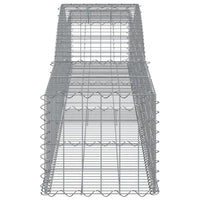 Cesti Gabbioni ad Arco 8 pz 400x50x40/60 cm Ferro Zincato 3146963