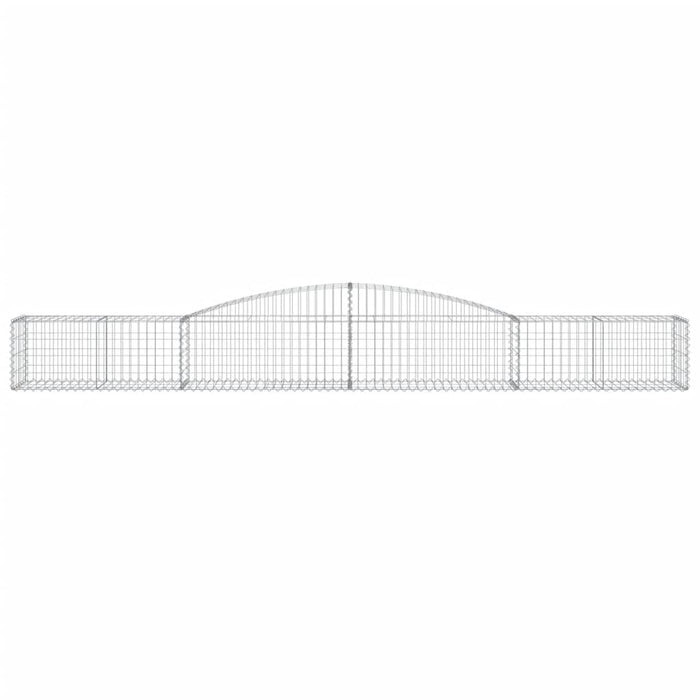 Cesti Gabbioni ad Arco 9 pz 400x50x40/60 cm Ferro Zincato 3146964