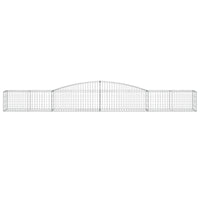 Cesti Gabbioni ad Arco 10 pz 400x50x40/60 cm Ferro Zincato 3146965