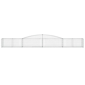 Cesti Gabbioni ad Arco 10 pz 400x50x40/60 cm Ferro Zincato 3146965