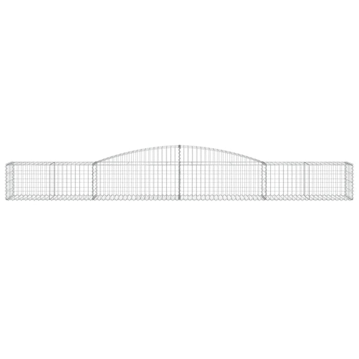 Cesti Gabbioni ad Arco 10 pz 400x50x40/60 cm Ferro Zincato 3146965