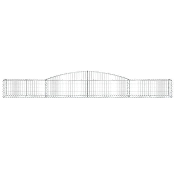Cesti Gabbioni ad Arco 15 pz 400x50x40/60 cm Ferro Zincato 3146966
