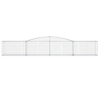 Cesti Gabbioni ad Arco 10 pz 400x50x60/80 cm Ferro Zincato 3146978