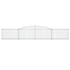 Cesti Gabbioni ad Arco 15 pz 400x50x60/80 cm Ferro Zincato 3146979