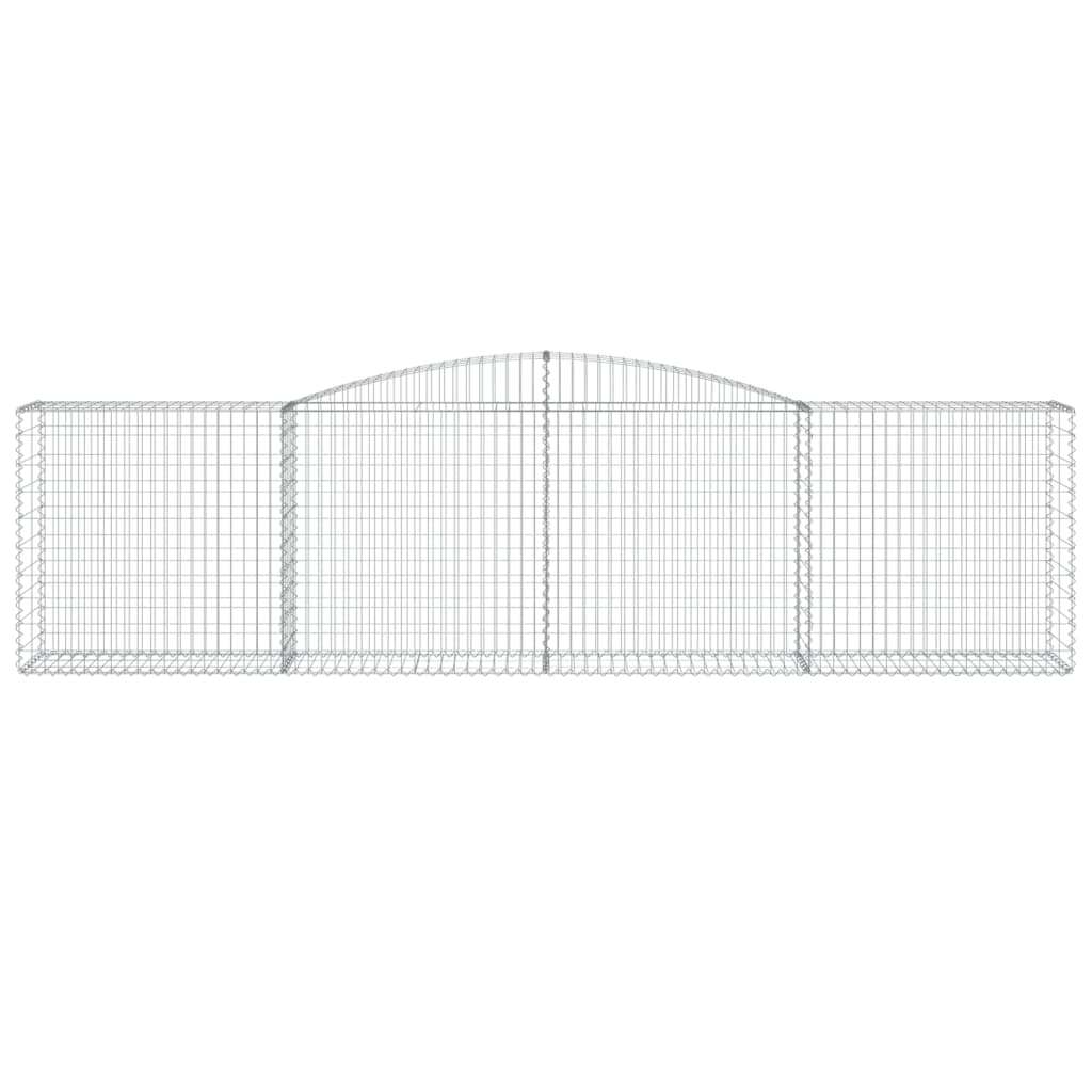 Cesti Gabbioni ad Arco 4 pz 400x50x100/120 cm Ferro Zincato 3146998