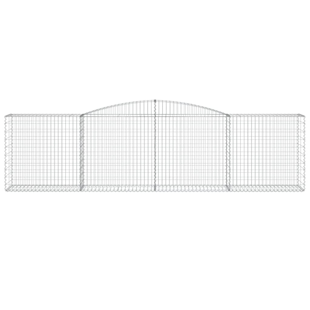 Cesti Gabbioni ad Arco 6 pz 400x50x100/120 cm Ferro Zincato 3147000