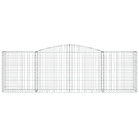 Cesti Gabbioni ad Arco 2 pz 400x50x120/140 cm Ferro Zincato 3147009