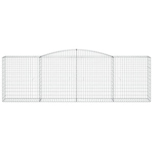 Cesti Gabbioni ad Arco 4 pz 400x50x120/140 cm Ferro Zincato 3147011