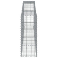 Gabbione cesti ad arco muro di contenimento gabbia recinzione 6 pz 400 x 50 x 120/140 cm ferro zincato Argento 02_0041050