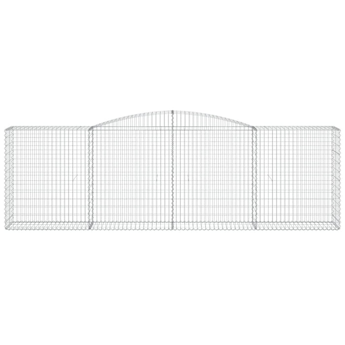 Cesti Gabbioni ad Arco 7 pz 400x50x120/140 cm Ferro Zincato 3147014