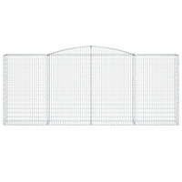 Cesti Gabbioni ad Arco 2 pz 400x50x160/180 cm Ferro Zincato 3147035