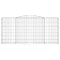 Cesti Gabbioni ad Arco 2 pz 400x50x180/200 cm Ferro Zincato 3147048