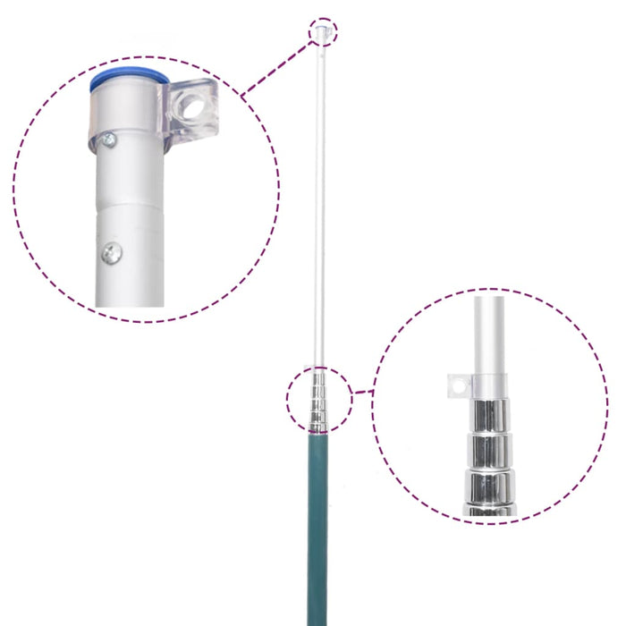 Asta e Bandiera Olanda 5,55 m Alluminio 3147116