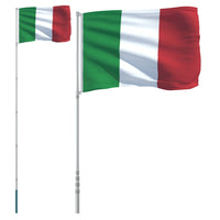 Asta e Bandiera Italia 5,55 m Alluminiocod mxl 101129