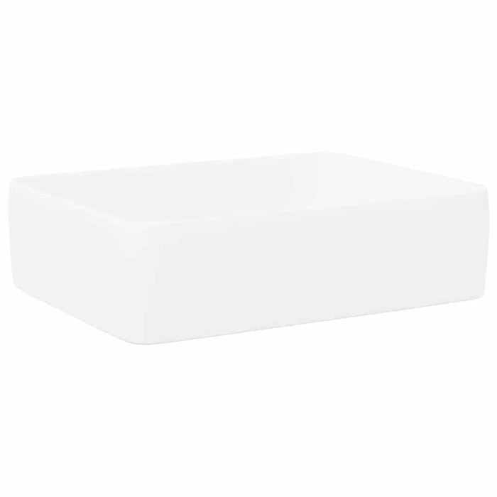 Lavandino-Lavabo-Lavello Bianco 48x37x13 cm in Ceramica Rettangolare