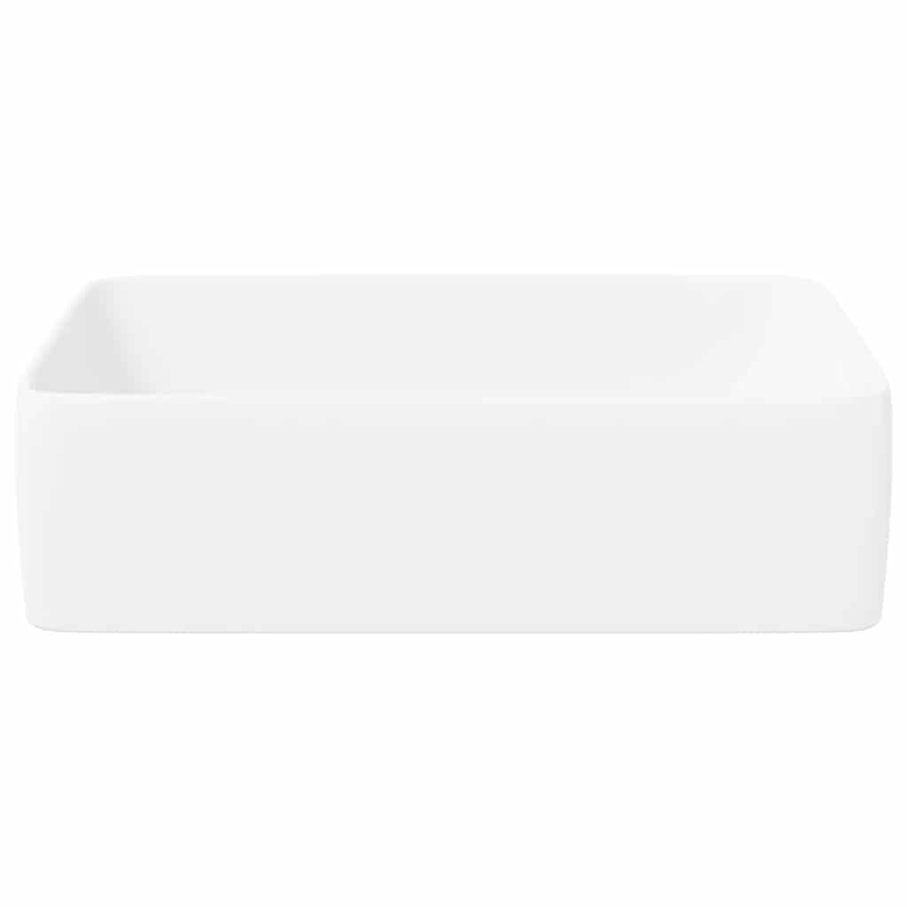 Lavandino-Lavabo-Lavello Bianco 48x37x13 cm in Ceramica Rettangolare