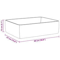 Lavandino Bianco 48x37x13 cm in Ceramica Rettangolare 153338