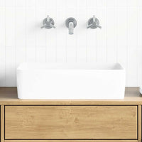 Lavandino-Lavabo-Lavello Bianco 48x37x13 cm in Ceramica Rettangolare