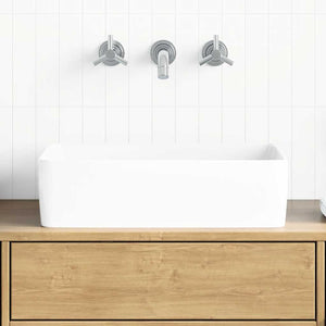 Lavandino-Lavabo-Lavello Bianco 48x37x13 cm in Ceramica Rettangolare