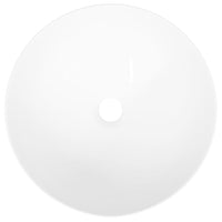 Lavandino Bianco 36x15 cm in Ceramica Rotondo 153343