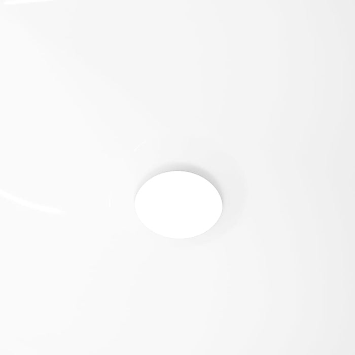 Lavandino-Lavabo-Lavello Bianco 36x15 cm in Ceramica Rotondo