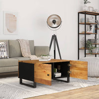 Tavolino da Soggiorno 80x50x40 cm Massello Mango e Multistrato cod mxl 27685