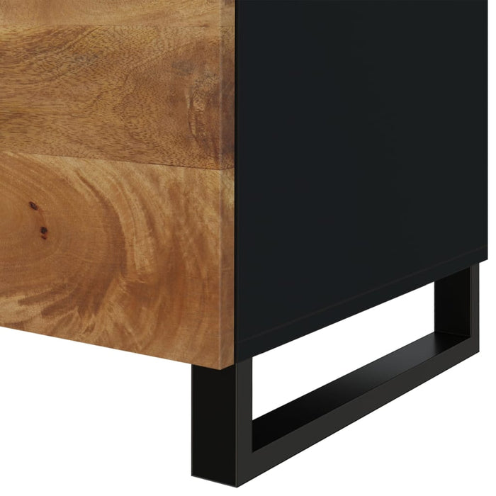 Tavolino da Soggiorno 80x50x40 cm Massello Mango e Multistrato cod mxl 27685