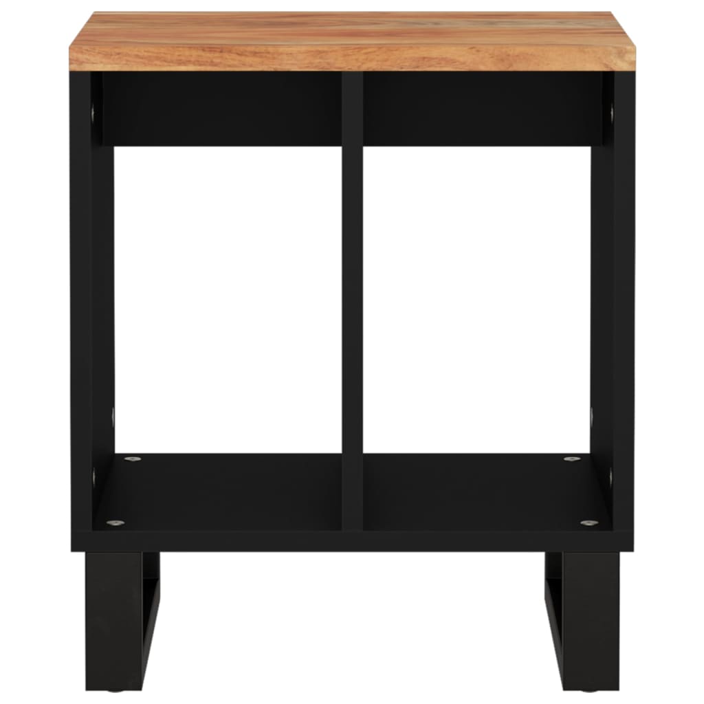 Tavolino 40x31x46 cm Legno Massello Acacia e Legno Multistrato cod mxl 30185