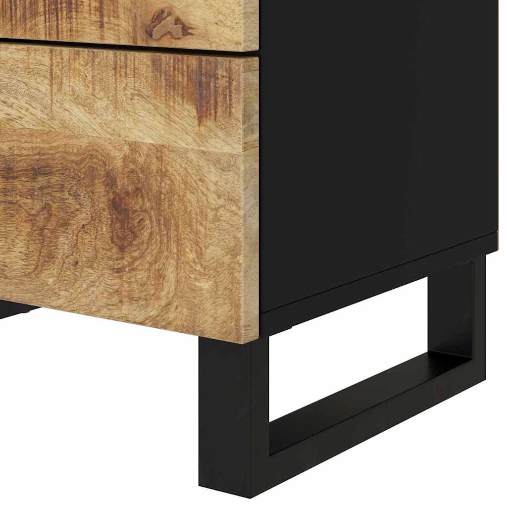 Comodino-Tavolino da notte 50x33x62cm Legno Massello di Mango e Legno Multistrato 803404