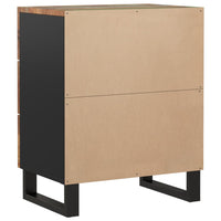 Comodino-Tavolino da notte 50x33x62cm Legno Massello Recupero e Legno Multistrato 891293