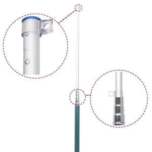 Asta Telescopica per Bandiere Argento 5,55 m in Alluminio 153563