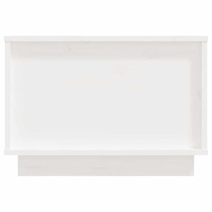 Tavolino da Salotto-Tavolino da soggiorno-Tavolo Bianco 40x50x35 cm Legno Massello di Pino
