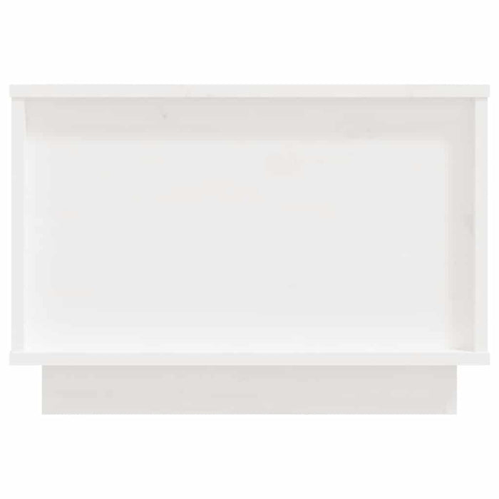 Tavolino da Salotto-Tavolino da soggiorno-Tavolo Bianco 40x50x35 cm Legno Massello di Pino