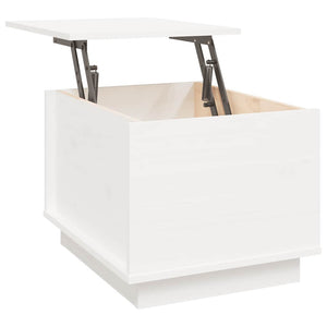 Tavolino da Salotto-Tavolino da soggiorno-Tavolo Bianco 40x50x35 cm Legno Massello di Pino