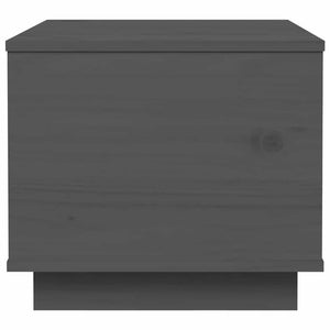 Tavolino da Salotto Grigio 40x50x35 cm Legno Massello di Pino