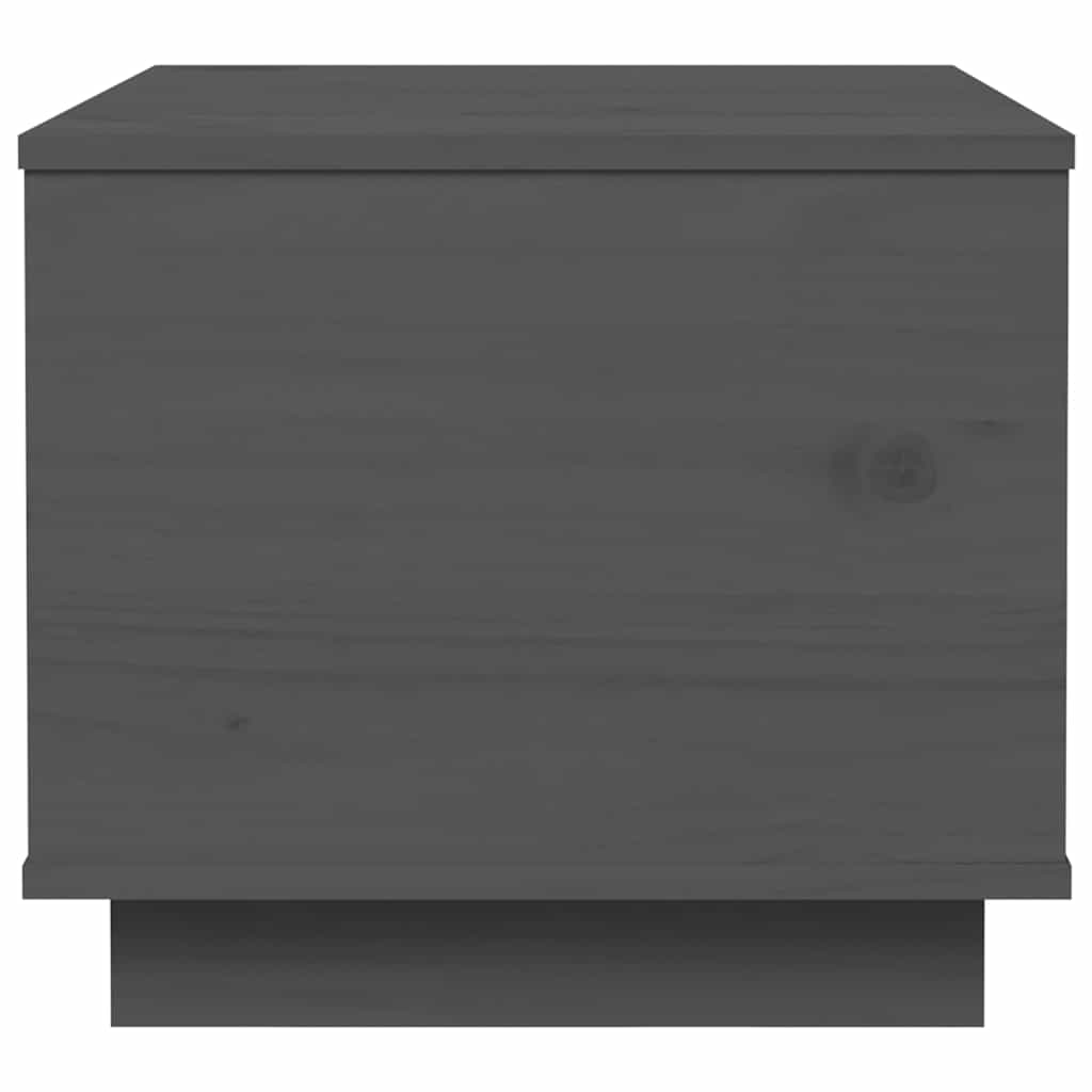 Tavolino da Salotto Grigio 40x50x35 cm Legno Massello di Pino 813412