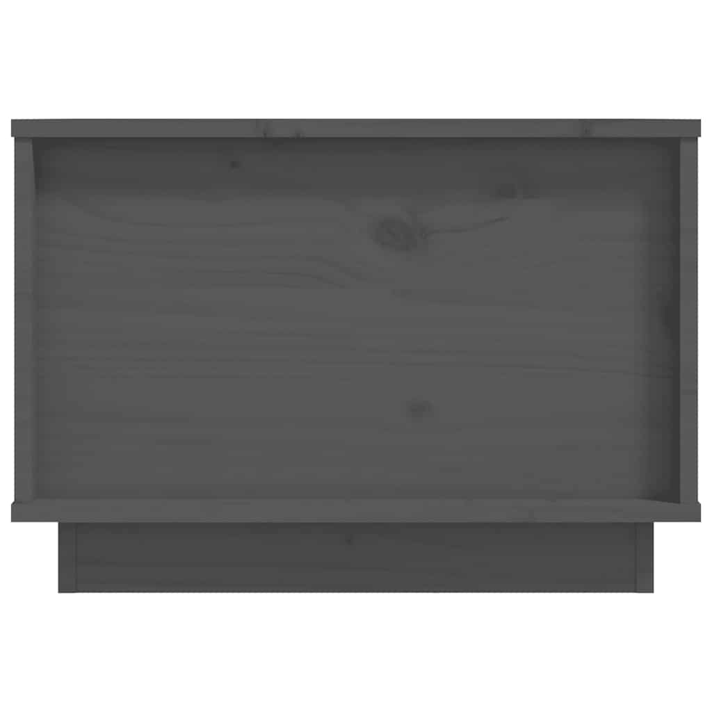 Tavolino da Salotto Grigio 40x50x35 cm Legno Massello di Pino