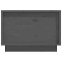 Tavolino da Salotto Grigio 40x50x35 cm Legno Massello di Pino