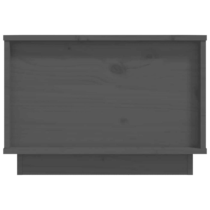 Tavolino da Salotto Grigio 40x50x35 cm Legno Massello di Pino