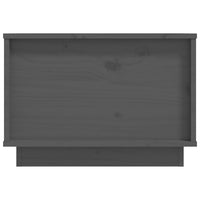 Tavolino da Salotto Grigio 40x50x35 cm Legno Massello di Pino 813412