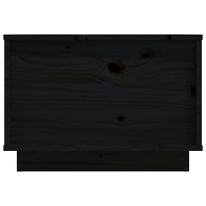 Tavolino da Salotto Nero 40x50x35 cm Legno Massello di Pino 813414