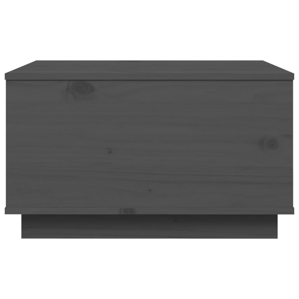 Tavolino da Salotto Grigio 60x50x35 cm Legno Massello di Pino 813417