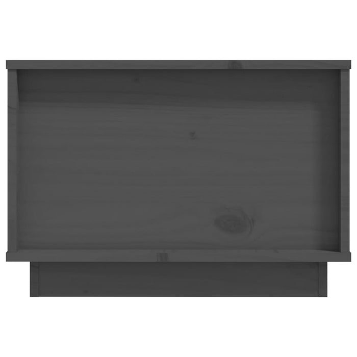 Tavolino da Salotto Grigio 60x50x35 cm Legno Massello di Pino 813417