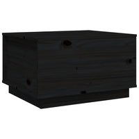 Tavolino da Salotto Nero 60x50x35 cm in Legno Massello di Pino 813419