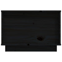 Tavolino da Salotto Nero 60x50x35 cm in Legno Massello di Pino 813419