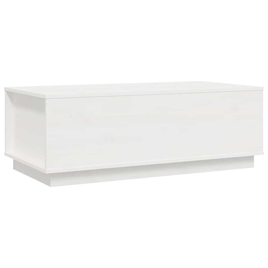 Tavolino da Salotto-Tavolino da soggiorno-Tavolo Bianco 100x50x35 cm Legno Massello di Pino 502540