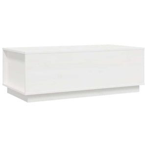 Tavolino da Salotto-Tavolino da soggiorno-Tavolo Bianco 100x50x35 cm Legno Massello di Pino 502540