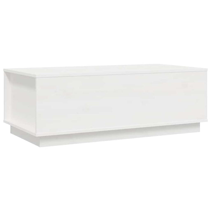 Tavolino da Salotto-Tavolino da soggiorno-Tavolo Bianco 100x50x35 cm Legno Massello di Pino 502540