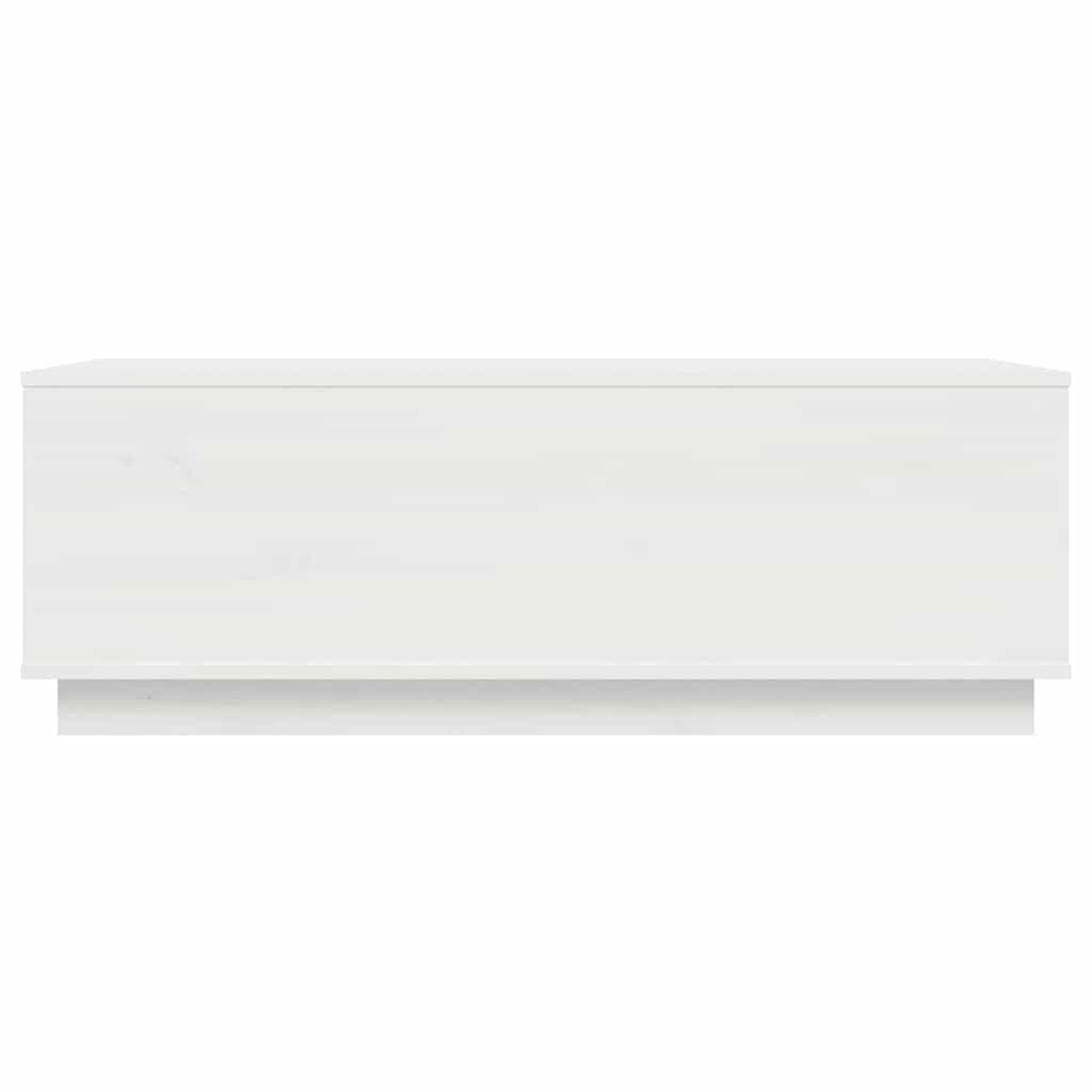 Tavolino da Salotto-Tavolino da soggiorno-Tavolo Bianco 100x50x35 cm Legno Massello di Pino 502540